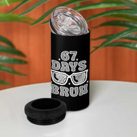 Bruh 67 Days of School 4 in 1 Can Cooler Tumbler Funny Six Seven 6 7 Teen Gen Z Alpha Meme Teacher - Wonder Print Shop