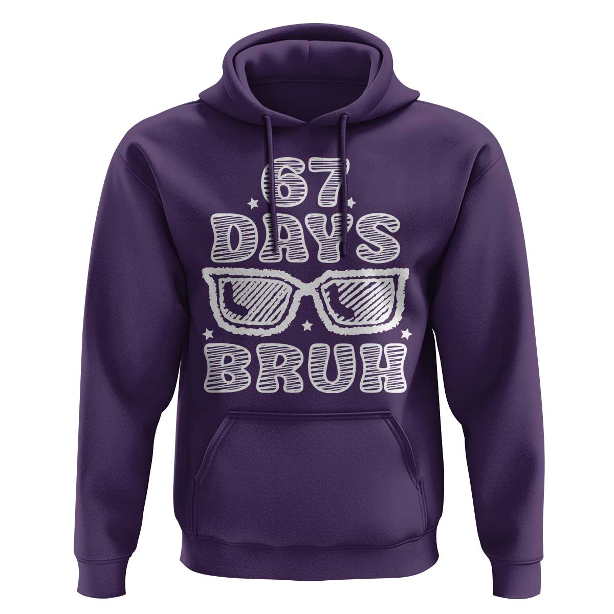Bruh 67 Days of School Hoodie Funny Six Seven 6 7 Teen Gen Z Alpha Meme Teacher - Wonder Print Shop