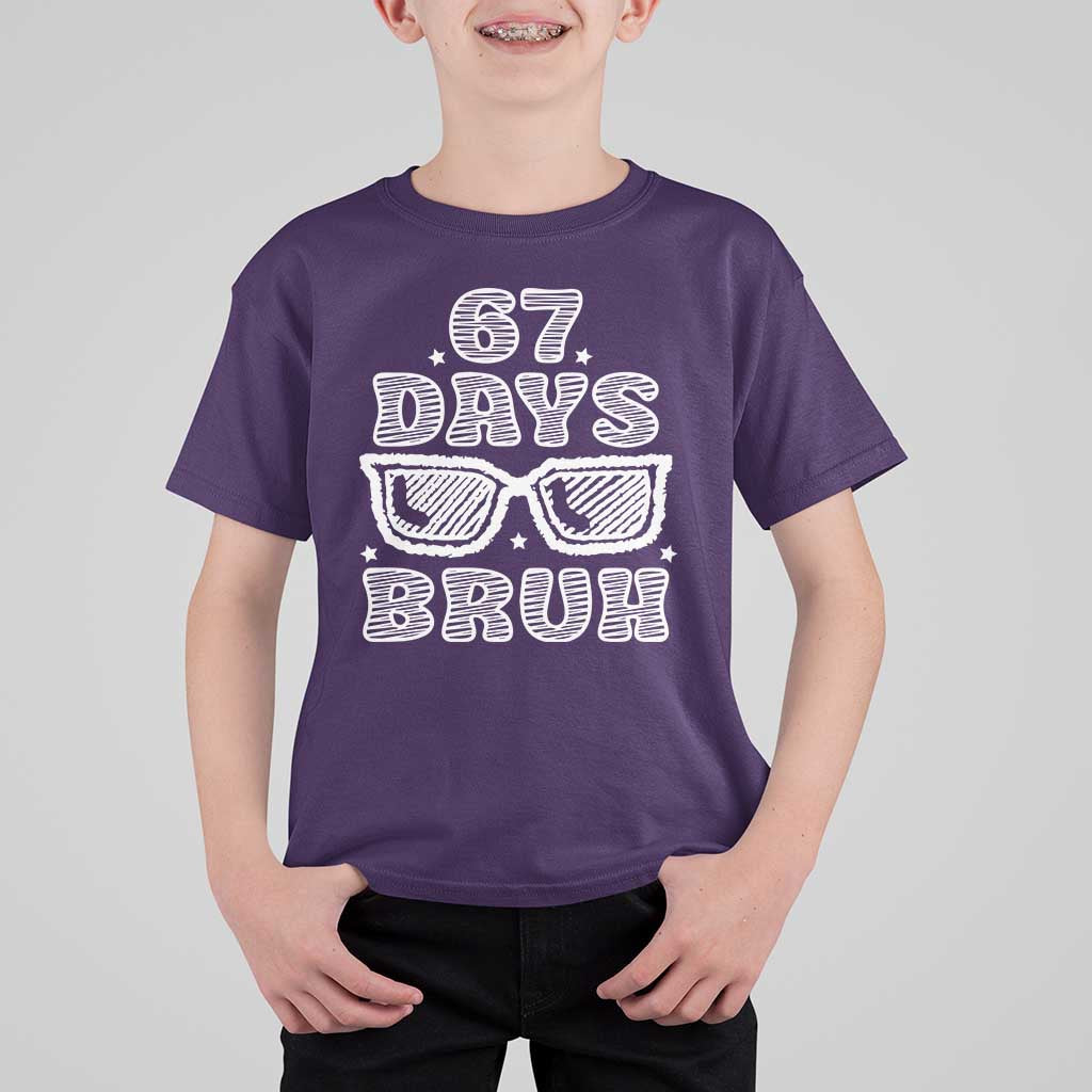 Bruh 67 Days of School T Shirt For Kid Funny Six Seven 6 7 Teen Gen Z Alpha Meme Teacher - Wonder Print Shop