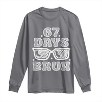 Bruh 67 Days of School Long Sleeve Shirt Funny Six Seven 6 7 Teen Gen Z Alpha Meme Teacher - Wonder Print Shop