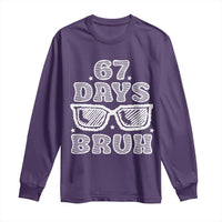 Bruh 67 Days of School Long Sleeve Shirt Funny Six Seven 6 7 Teen Gen Z Alpha Meme Teacher - Wonder Print Shop