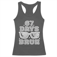 Bruh 67 Days of School Racerback Tank Top Funny Six Seven 6 7 Teen Gen Z Alpha Meme Teacher - Wonder Print Shop
