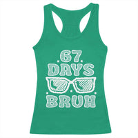Bruh 67 Days of School Racerback Tank Top Funny Six Seven 6 7 Teen Gen Z Alpha Meme Teacher - Wonder Print Shop