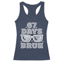 Bruh 67 Days of School Racerback Tank Top Funny Six Seven 6 7 Teen Gen Z Alpha Meme Teacher - Wonder Print Shop