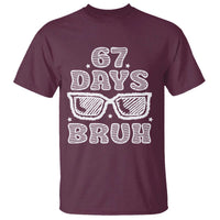 Bruh 67 Days of School T Shirt Funny Six Seven 6 7 Teen Gen Z Alpha Meme Teacher - Wonder Print Shop