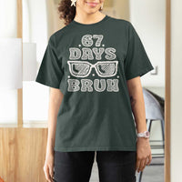 Bruh 67 Days of School T Shirt For Women Funny Six Seven 6 7 Teen Gen Z Alpha Meme Teacher - Wonder Print Shop