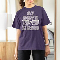 Bruh 67 Days of School T Shirt For Women Funny Six Seven 6 7 Teen Gen Z Alpha Meme Teacher - Wonder Print Shop
