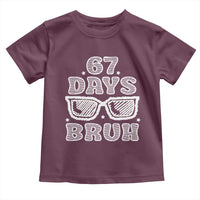 Bruh 67 Days of School Toddler T Shirt Funny Six Seven 6 7 Teen Gen Z Alpha Meme Teacher - Wonder Print Shop