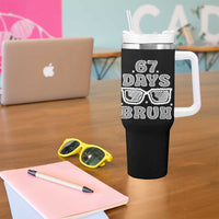 Bruh 67 Days of School Tumbler With Handle Funny Six Seven 6 7 Teen Gen Z Alpha Meme Teacher - Wonder Print Shop