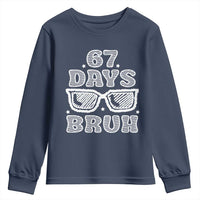 Bruh 67 Days of School Youth Sweatshirt Funny Six Seven 6 7 Teen Gen Z Alpha Meme Teacher - Wonder Print Shop