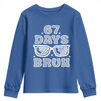 Bruh 67 Days of School Youth Sweatshirt Funny Six Seven 6 7 Teen Gen Z Alpha Meme Teacher - Wonder Print Shop