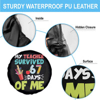 My Teacher Survived 67 Days Of Me Spare Tire Cover Funny Six Seven Teen Gen Z Alpha Meme - Wonder Print Shop
