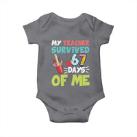 My Teacher Survived 67 Days Of Me Baby Onesie Funny Six Seven Teen Gen Z Alpha Meme - Wonder Print Shop