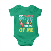 My Teacher Survived 67 Days Of Me Baby Onesie Funny Six Seven Teen Gen Z Alpha Meme - Wonder Print Shop