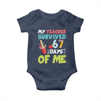 My Teacher Survived 67 Days Of Me Baby Onesie Funny Six Seven Teen Gen Z Alpha Meme - Wonder Print Shop