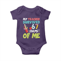 My Teacher Survived 67 Days Of Me Baby Onesie Funny Six Seven Teen Gen Z Alpha Meme - Wonder Print Shop
