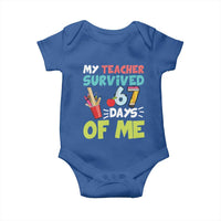 My Teacher Survived 67 Days Of Me Baby Onesie Funny Six Seven Teen Gen Z Alpha Meme - Wonder Print Shop