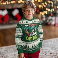 My Teacher Survived 67 Days Of Me Ugly Christmas Sweater Funny Six Seven Teen Gen Z Alpha Meme - Wonder Print Shop