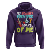 My Teacher Survived 67 Days Of Me Hoodie Funny Six Seven Teen Gen Z Alpha Meme - Wonder Print Shop