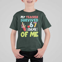 My Teacher Survived 67 Days Of Me T Shirt For Kid Funny Six Seven Teen Gen Z Alpha Meme - Wonder Print Shop