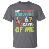 My Teacher Survived 67 Days Of Me T Shirt Funny Six Seven Teen Gen Z Alpha Meme - Wonder Print Shop