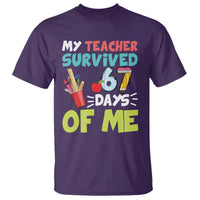My Teacher Survived 67 Days Of Me T Shirt Funny Six Seven Teen Gen Z Alpha Meme - Wonder Print Shop