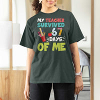 My Teacher Survived 67 Days Of Me T Shirt For Women Funny Six Seven Teen Gen Z Alpha Meme - Wonder Print Shop