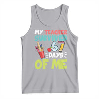 My Teacher Survived 67 Days Of Me Tank Top Funny Six Seven Teen Gen Z Alpha Meme - Wonder Print Shop