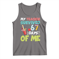 My Teacher Survived 67 Days Of Me Tank Top Funny Six Seven Teen Gen Z Alpha Meme - Wonder Print Shop
