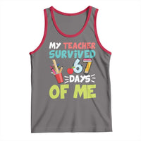 My Teacher Survived 67 Days Of Me Tank Top Funny Six Seven Teen Gen Z Alpha Meme - Wonder Print Shop