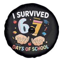I Survived 67 Days of School Funny Six Seven Meme Spare Tire Cover - Wonder Print Shop