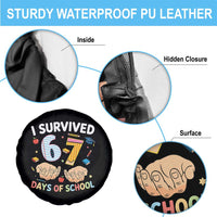 I Survived 67 Days of School Funny Six Seven Meme Spare Tire Cover - Wonder Print Shop