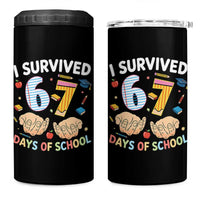 I Survived 67 Days of School Funny Six Seven Meme 4 in 1 Can Cooler Tumbler - Wonder Print Shop