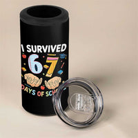 I Survived 67 Days of School Funny Six Seven Meme 4 in 1 Can Cooler Tumbler - Wonder Print Shop