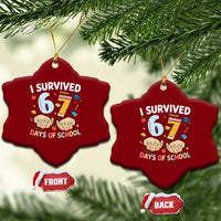I Survived 67 Days of School Funny Six Seven Meme Ceramic Ornament - Wonder Print Shop