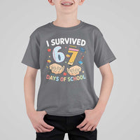 I Survived 67 Days of School Funny Six Seven Meme T Shirt For Kid - Wonder Print Shop