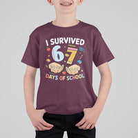 I Survived 67 Days of School Funny Six Seven Meme T Shirt For Kid - Wonder Print Shop