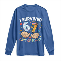 I Survived 67 Days of School Funny Six Seven Meme Long Sleeve Shirt - Wonder Print Shop