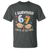 I Survived 67 Days of School Funny Six Seven Meme T Shirt - Wonder Print Shop