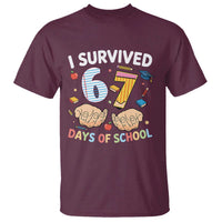 I Survived 67 Days of School Funny Six Seven Meme T Shirt - Wonder Print Shop