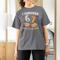 I Survived 67 Days of School Funny Six Seven Meme T Shirt For Women - Wonder Print Shop