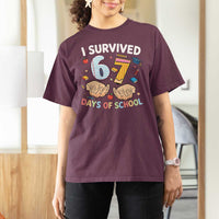 I Survived 67 Days of School Funny Six Seven Meme T Shirt For Women - Wonder Print Shop