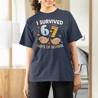 I Survived 67 Days of School Funny Six Seven Meme T Shirt For Women - Wonder Print Shop