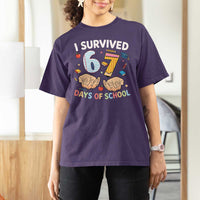 I Survived 67 Days of School Funny Six Seven Meme T Shirt For Women - Wonder Print Shop
