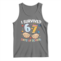 I Survived 67 Days of School Funny Six Seven Meme Tank Top - Wonder Print Shop