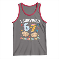 I Survived 67 Days of School Funny Six Seven Meme Tank Top - Wonder Print Shop