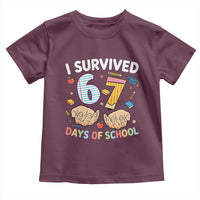 I Survived 67 Days of School Funny Six Seven Meme Toddler T Shirt - Wonder Print Shop