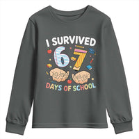 I Survived 67 Days of School Funny Six Seven Meme Youth Sweatshirt - Wonder Print Shop