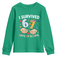 I Survived 67 Days of School Funny Six Seven Meme Youth Sweatshirt - Wonder Print Shop