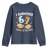 I Survived 67 Days of School Funny Six Seven Meme Youth Sweatshirt - Wonder Print Shop